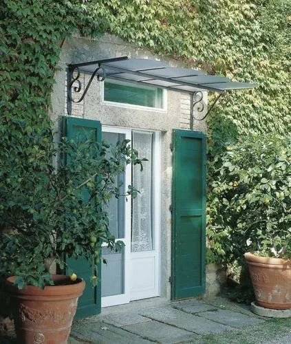 Tettoia copri porta modello CUNEO stile retrò liberty