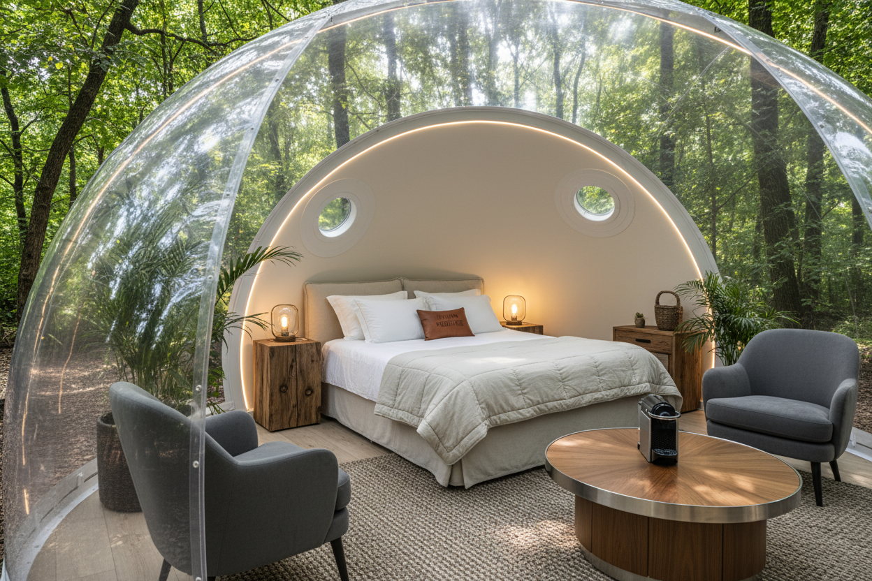 Dôme Glamping PMMA pour Hôtel - COPRITALIA Transparent Suite