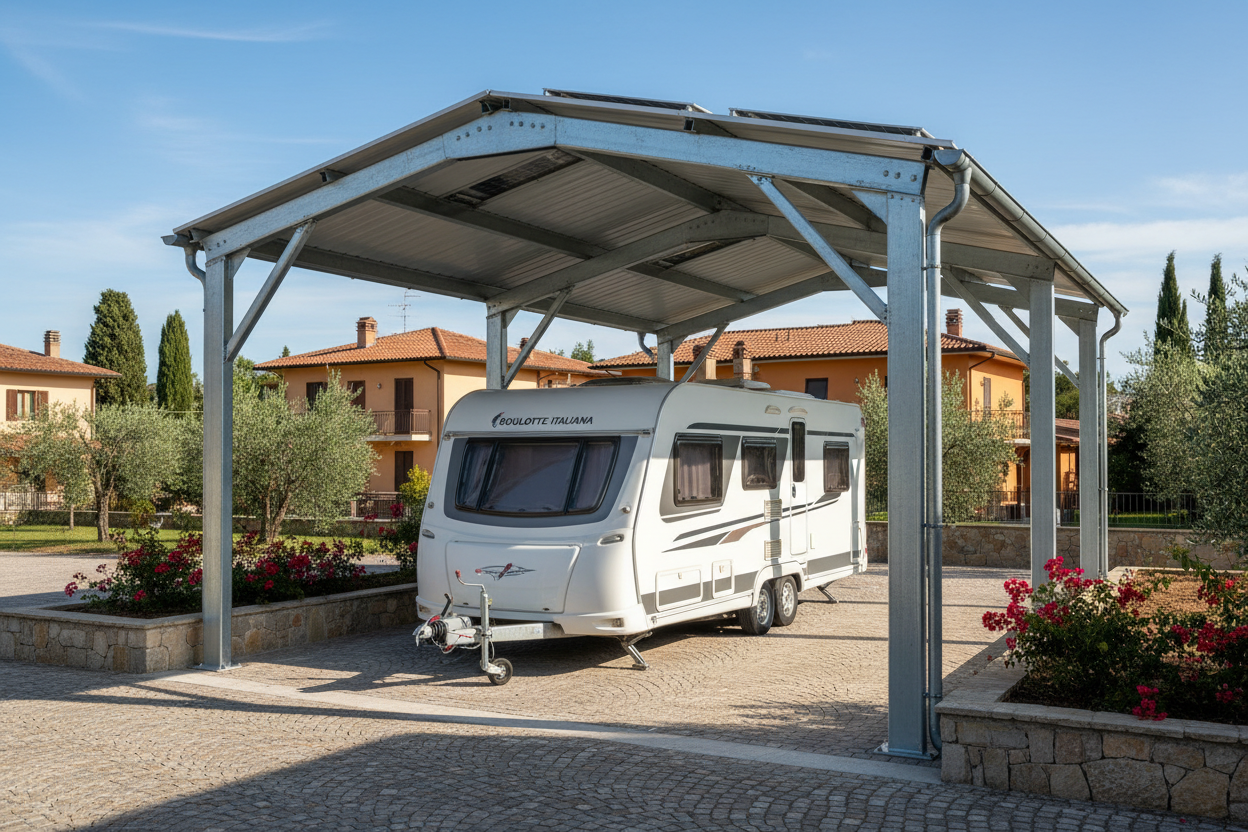 Tettoie per Roulotte in Acciaio - Coperture Caravan Su Misura
