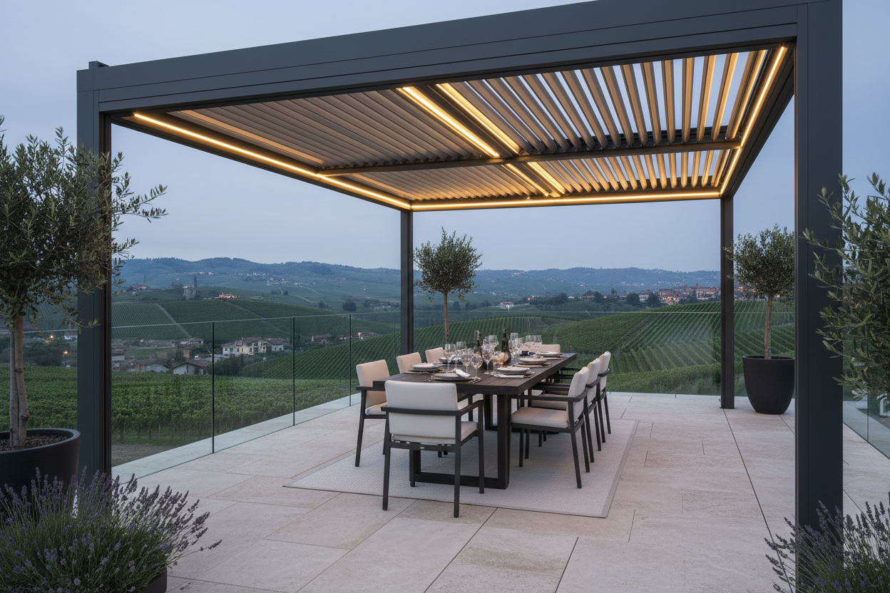 Pergola Bioclimatica su Misura Italia - Spedizione Gratuita | Installazione Piemonte