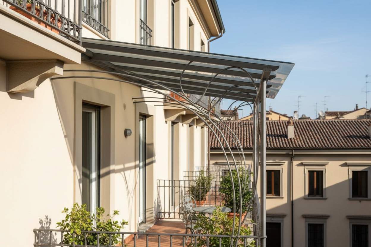 Auvents de balcon en acier - Revêtements de balcon sur mesure