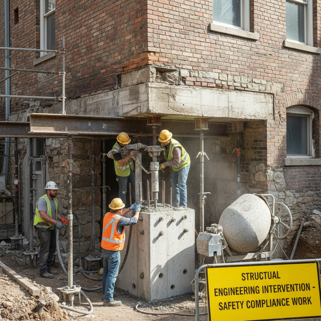 Consolidation structurelle des bâtiments - Intervention professionnelle