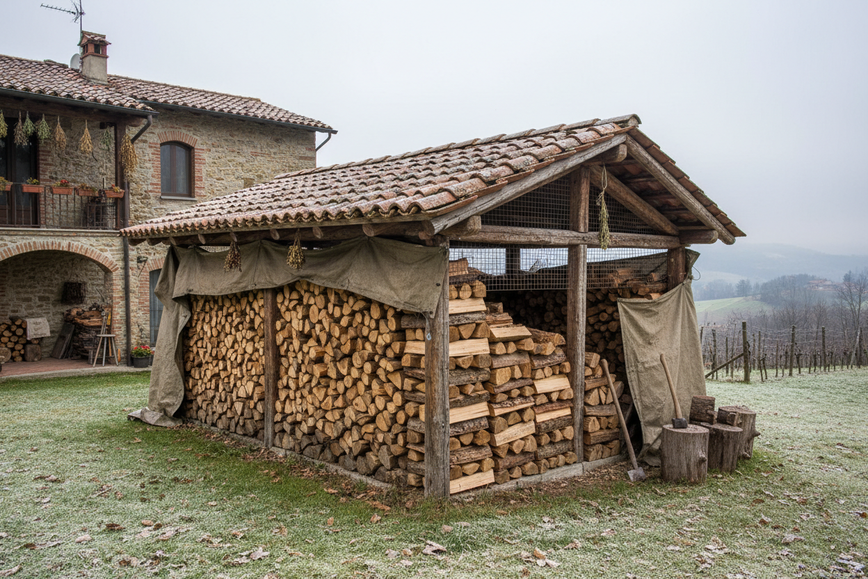 Abri à bois de chauffage Cuneo Mondovì - Stockage de bois Piémont