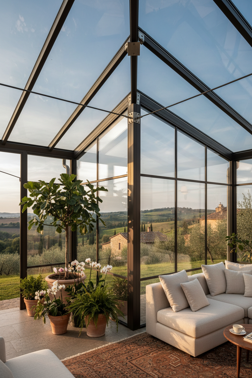Giardino d'Inverno Orangerie Su Misura | Veranda Vetrata Stile Serra