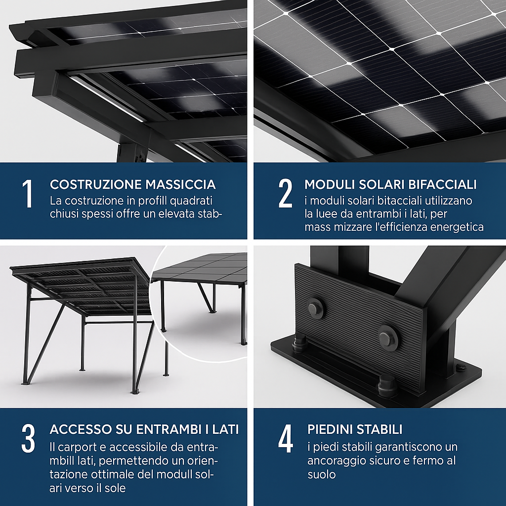 Pergola carport mod SOLSTIZIO