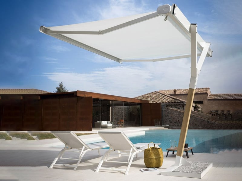 FLYING : OMBRELLONE con tenda da sole manuale o motorizzato