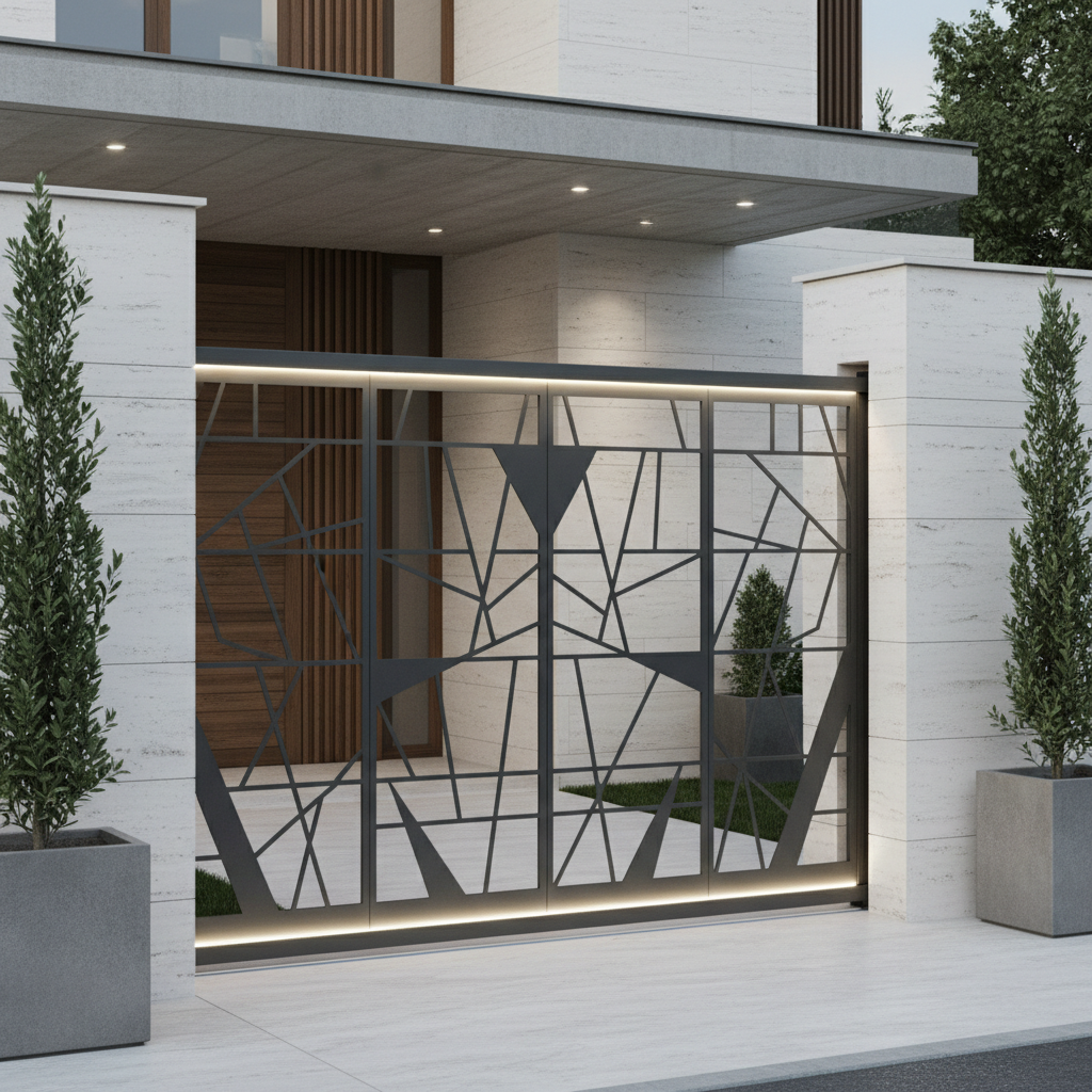 Cancello moderno laser