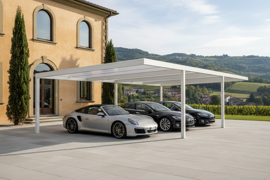 Carport in alluminio per due auto