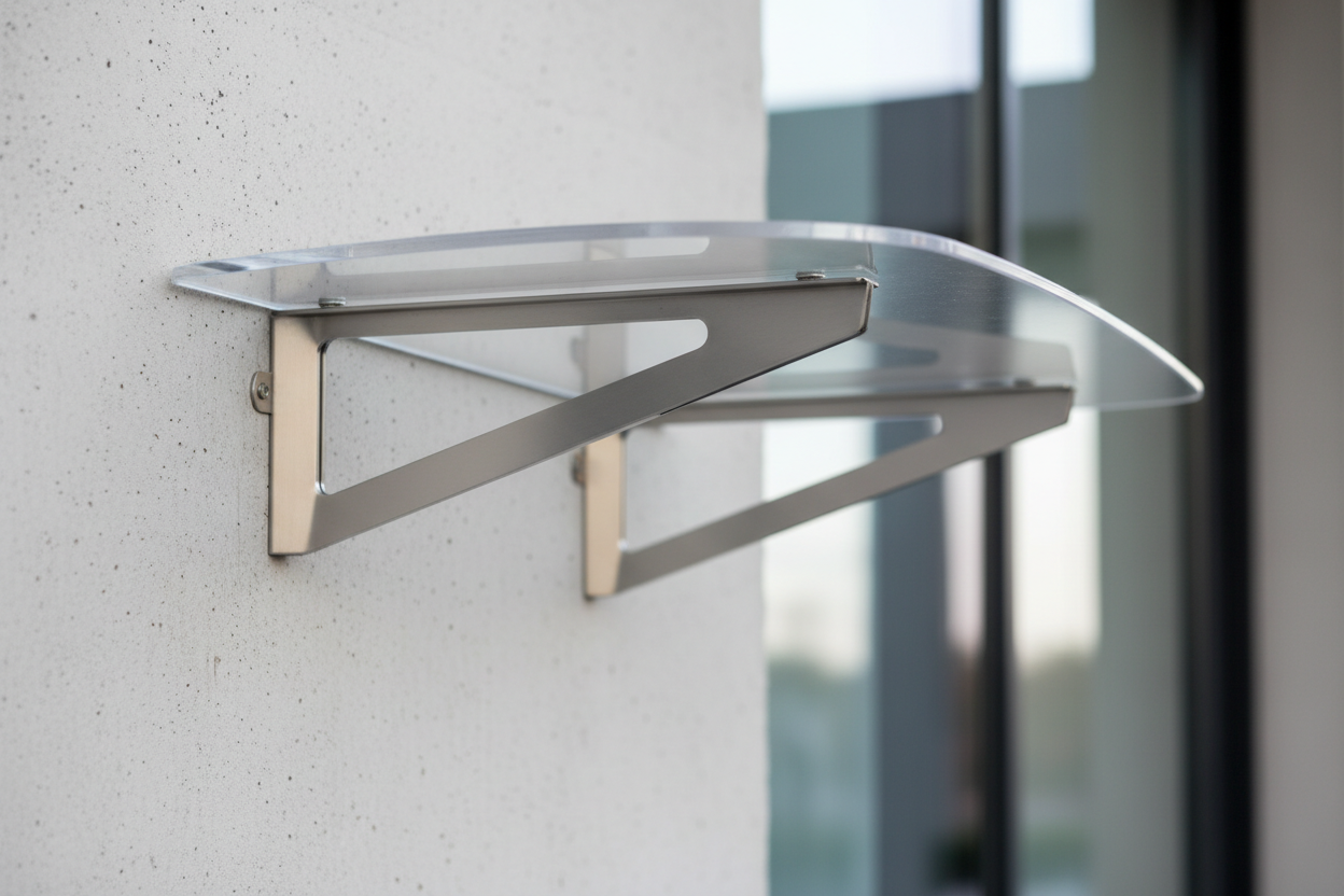 Dettaglio pensilina policarbonato