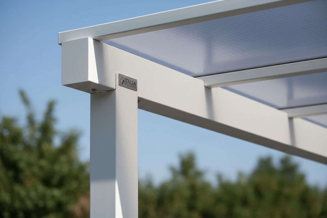 Dettaglio struttura carport alluminio