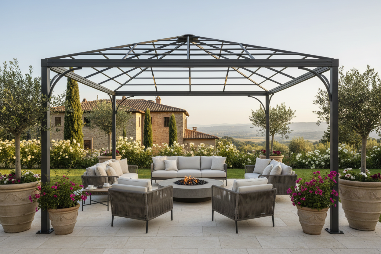 Toits de gazebo en acier - Couvertures de gazebo sur mesure