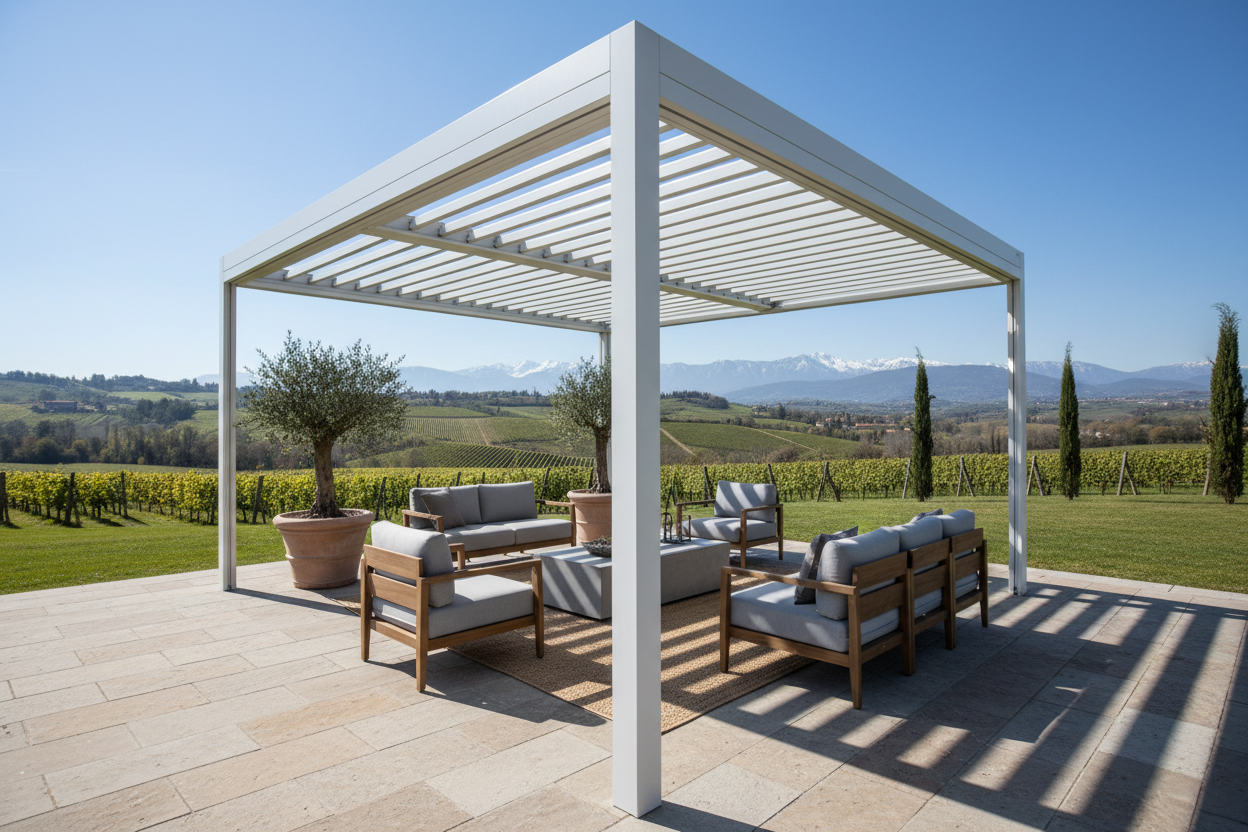 Pergola Bioclimatica su Misura Italia - Spedizione Gratuita | Installazione Piemonte