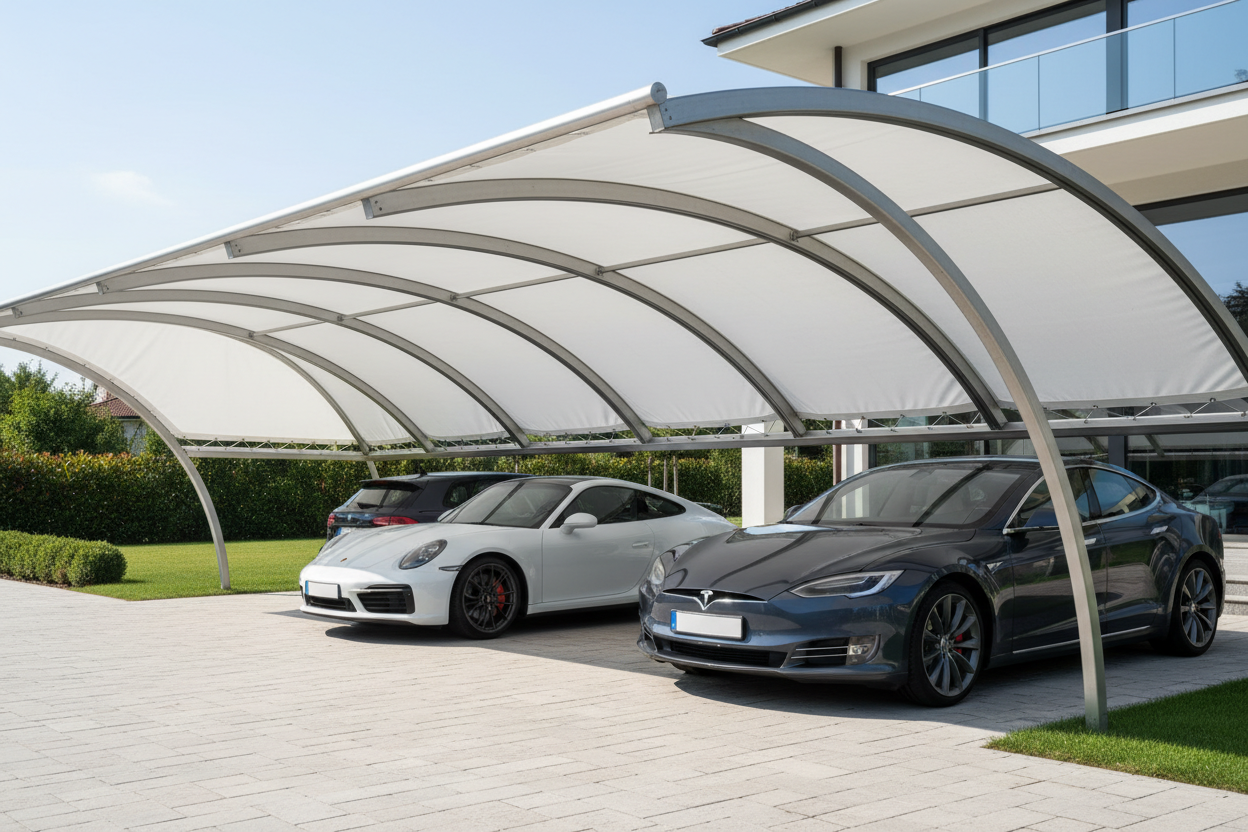 Abri de voiture résistant à la grêle avec bâche - Couverture d'arche imperméable