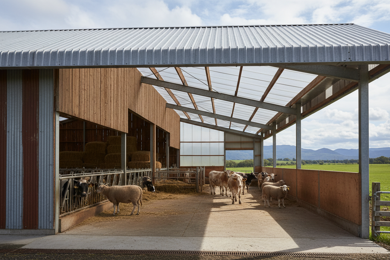 Lastre Fiberglass per Stalle e Allevamenti - Anti Vapori Acidi - Garanzia 10 Anni