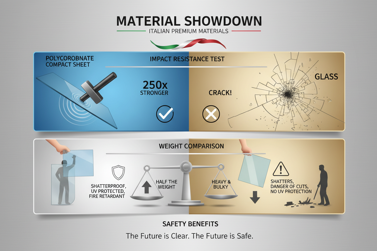 Plaques de polycarbonate compact transparent - Alternative incassable au verre 2 mm-10 mm