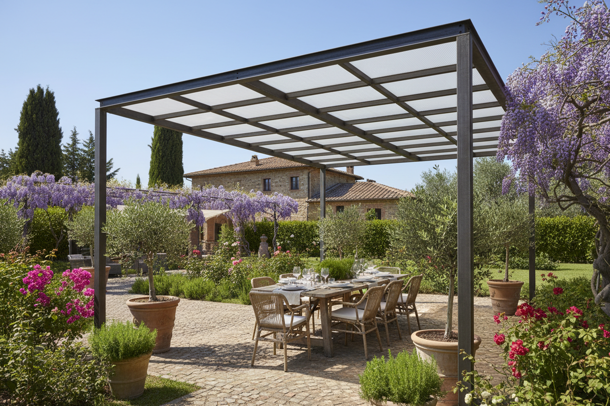 Abri de jardin en acier - Couvertures extérieures sur mesure