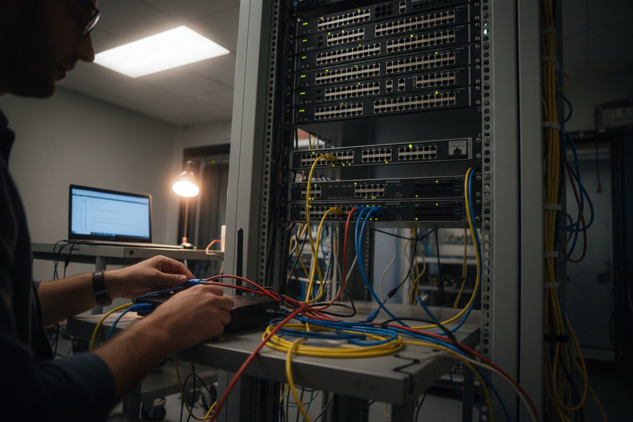 Installation et câblage de réseaux Wi-Fi d'entreprise - Point d'accès professionnel