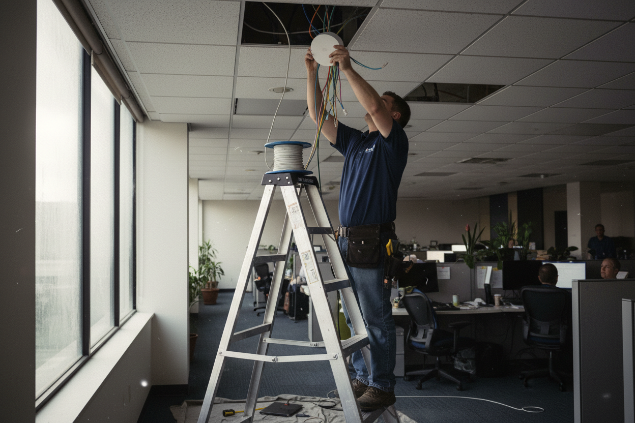 Installation et câblage de réseaux Wi-Fi d'entreprise - Point d'accès professionnel