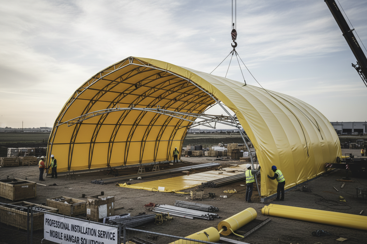 Capannone Mobile PVC Su Misura - Magazzino Temporaneo Industriale Personalizzato