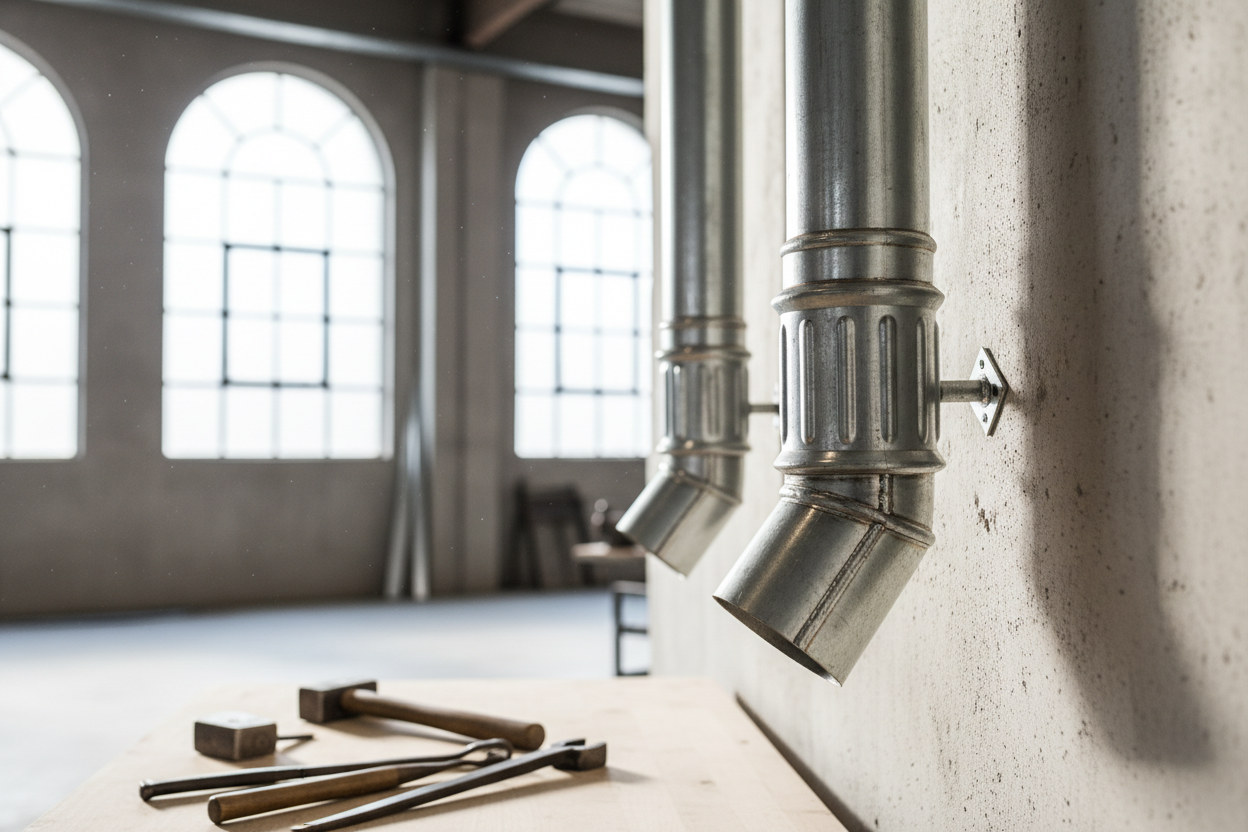 Pluviali in Lamiera Su Misura - Tubi Scarico Acqua Piovana