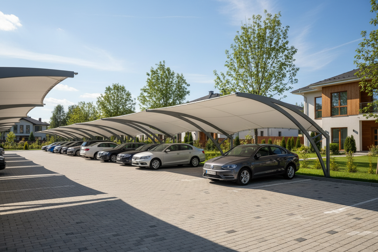 Abri de voiture résistant à la grêle avec bâche - Couverture d'arche imperméable