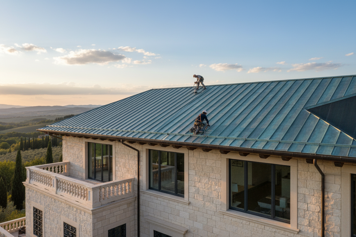 Falde in Lamiera Su Misura - Coperture Tetto Presso-Piegate