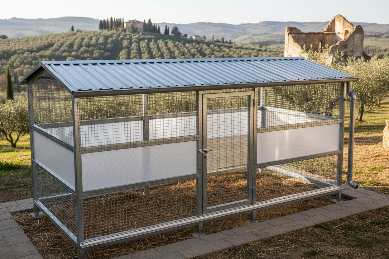 Tettoie per Pollai in Acciaio - Copertura Pollaio Su Misura