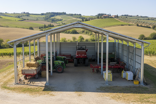 Hangars métalliques pour matériel agricole - Housses sur mesure pour machines agricoles