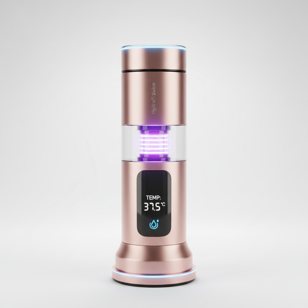 HydraTrack Pulse - Gourde intelligente UV-C avec indicateur d'hydratation et application