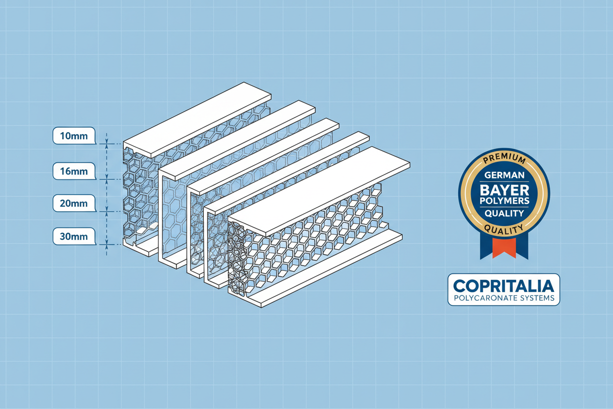 Policarbonato Alveolare Rinforzato Antigrandine Copritalia® | Protezione Superiore Certificata