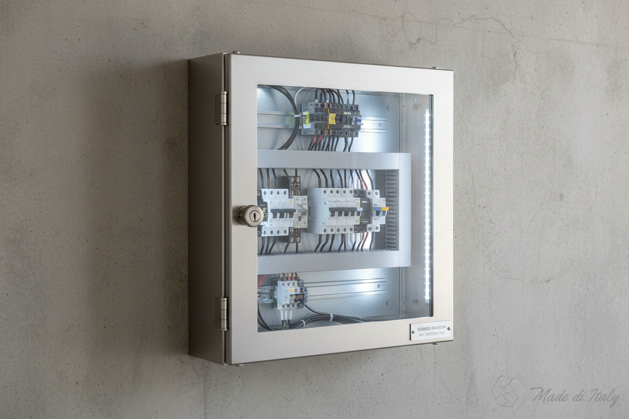 Quadri Elettrici Su Misura con Sportelli Plexiglass Policarbonato - Scocche Personalizzate