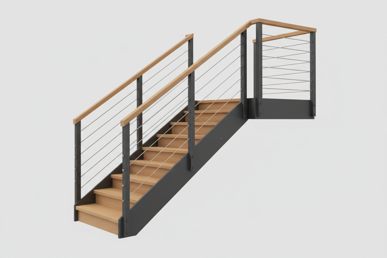 Scale da Interno Modulari Prefabbricate - Acciaio e Vetro