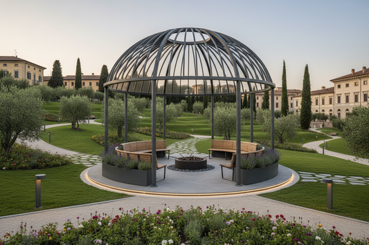 Gazebos et pergolas pour parcs publics - Espaces de détente communs