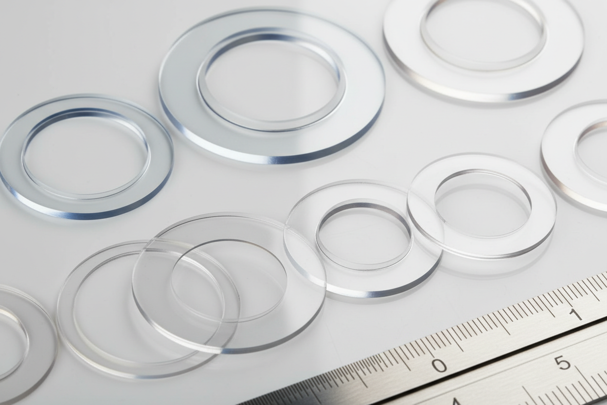 Rondelles et joints sur mesure - PMMA, polycarbonate, PVC - Découpe sur mesure