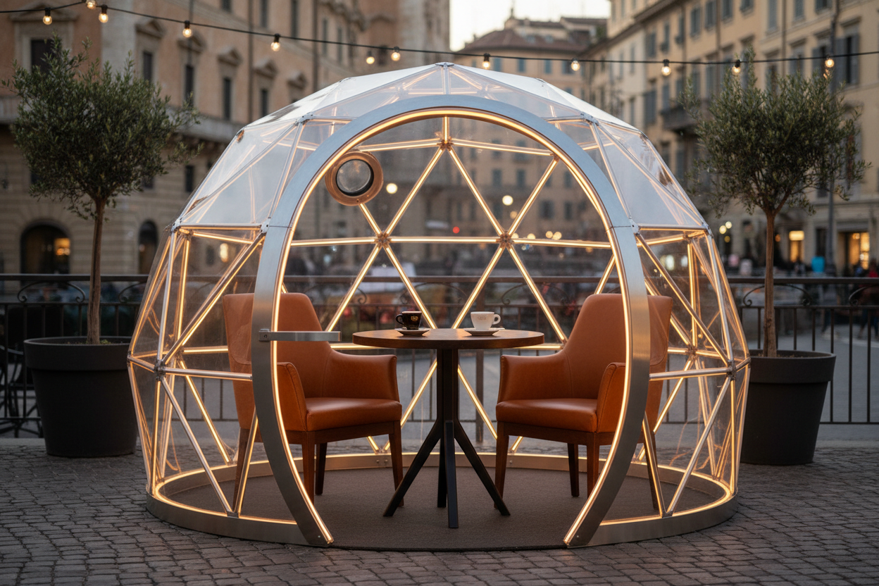 Cupola PMMA Piccola per Caffetteria - Igloo Cafe COPRITALIA