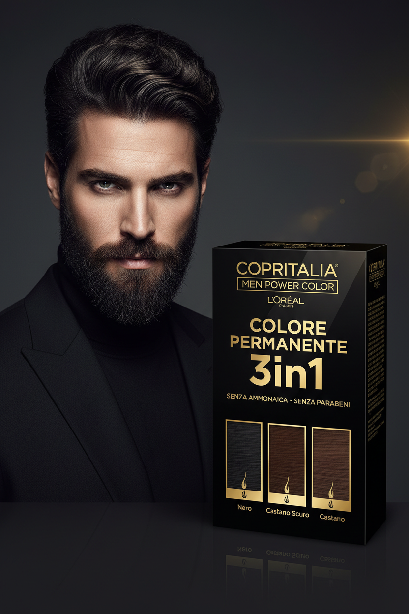 Copritalia Men – Tinta Capelli & Barba 3in1 | Colorazione Professionale Uomo