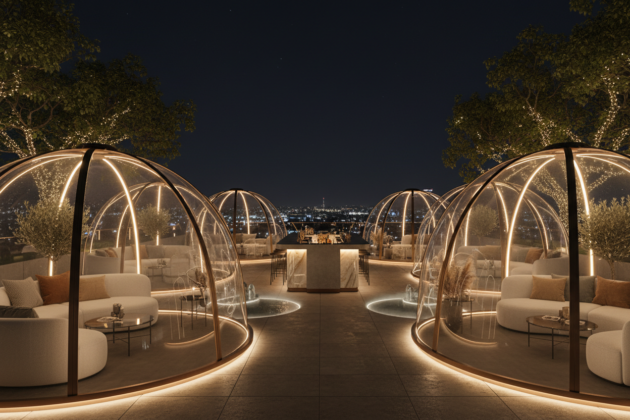 Cupola PMMA per Bar Lounge - Igloo Cocktail COPRITALIA