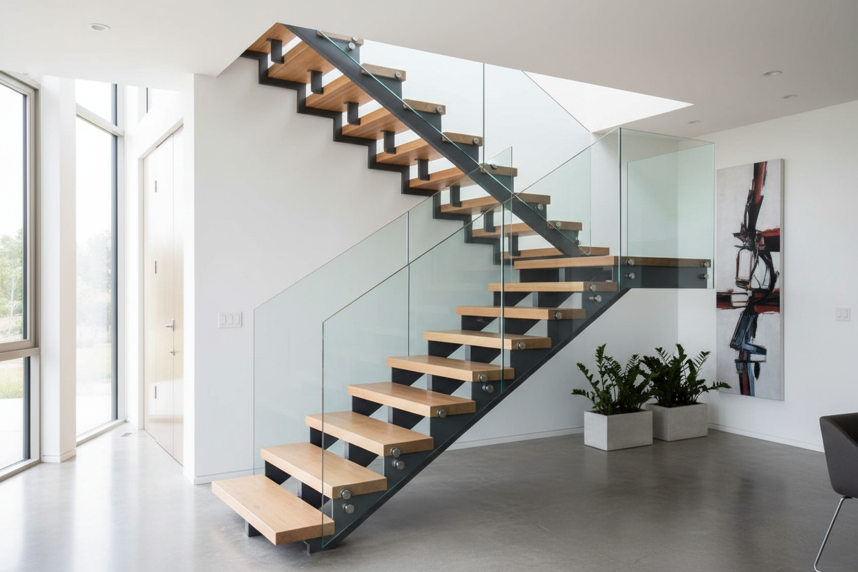 Scale da Interno Modulari Prefabbricate - Acciaio e Vetro