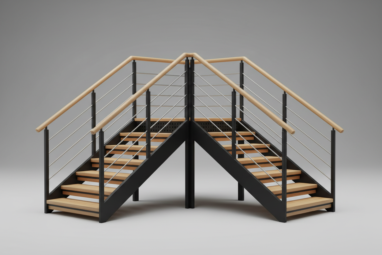Scale da Interno Modulari Prefabbricate - Acciaio e Vetro
