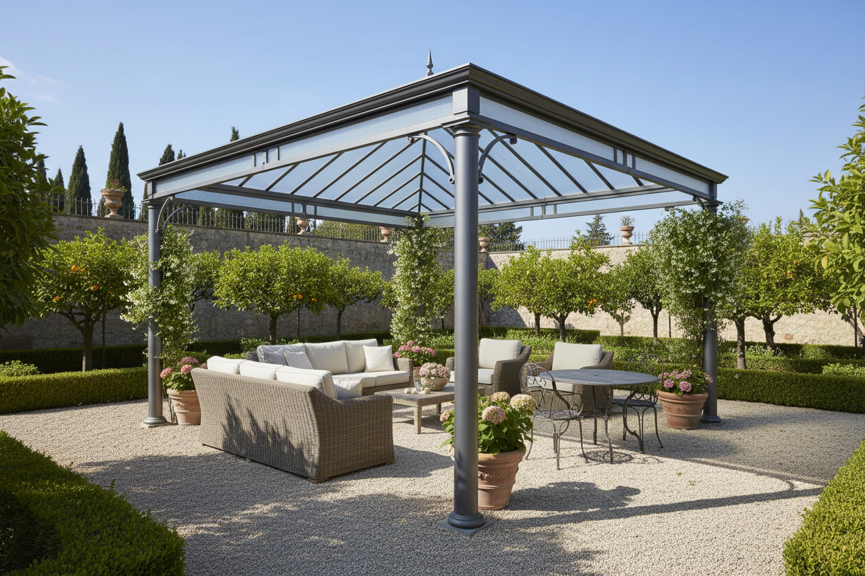 Toits de gazebo en acier - Couvertures de gazebo sur mesure