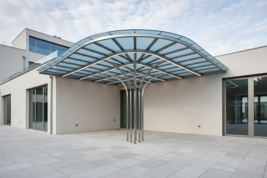 Pensilina ad Angolo Esterno - Copertura per Spigoli Edificio