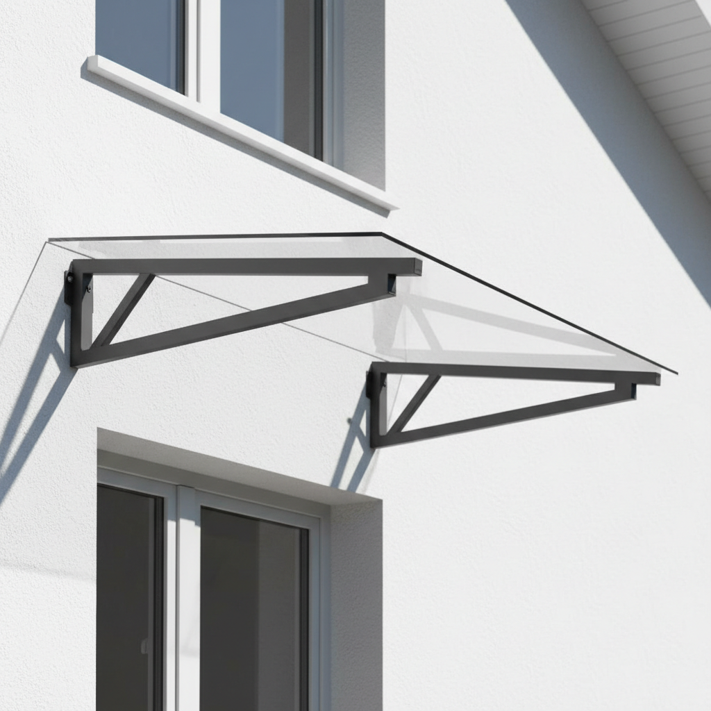 Auvent de porte modulaire 120x80 - Système extensible