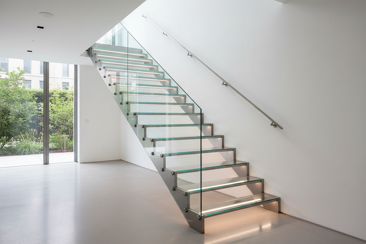 Scale da Interno Modulari Prefabbricate - Acciaio e Vetro