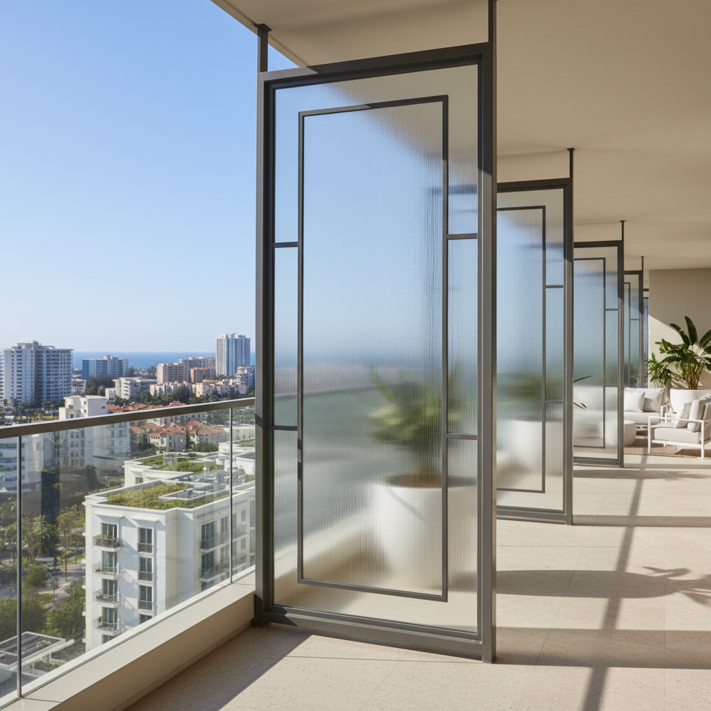 Divisorio per Balcone Trasparente Anti-Vento