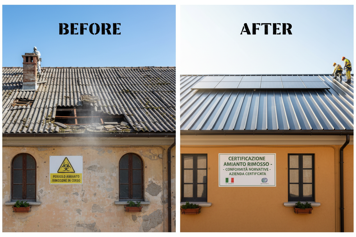 Bonifica e Rimozione Amianto Eternit - Smaltimento Certificato e Sicuro