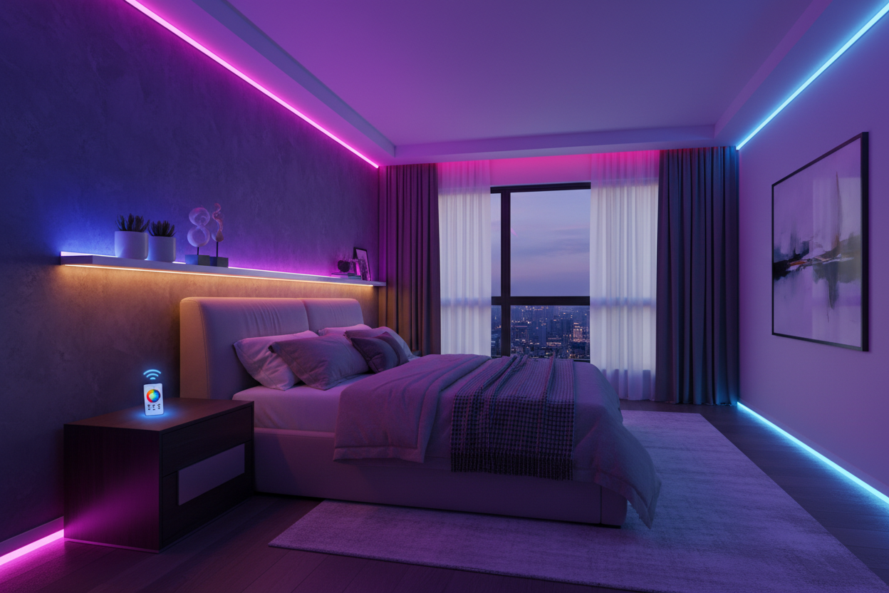 Striscia LED Camera da Letto 10M RGB - Luci LED Colorate con Telecomando