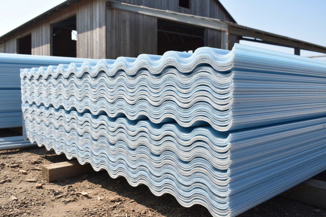 Lastre Fiberglass per Stalle e Allevamenti - Anti Vapori Acidi - Garanzia 10 Anni