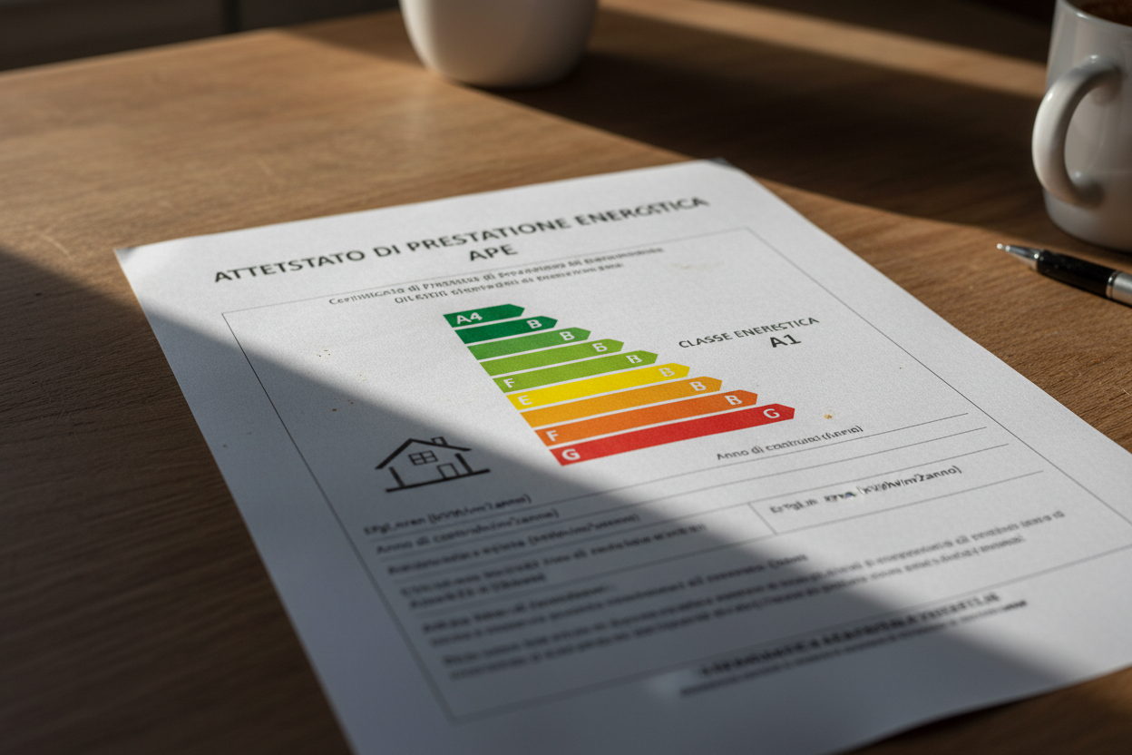 Certificazione Energetica APE - Attestato Prestazione Energetica Obbligatorio