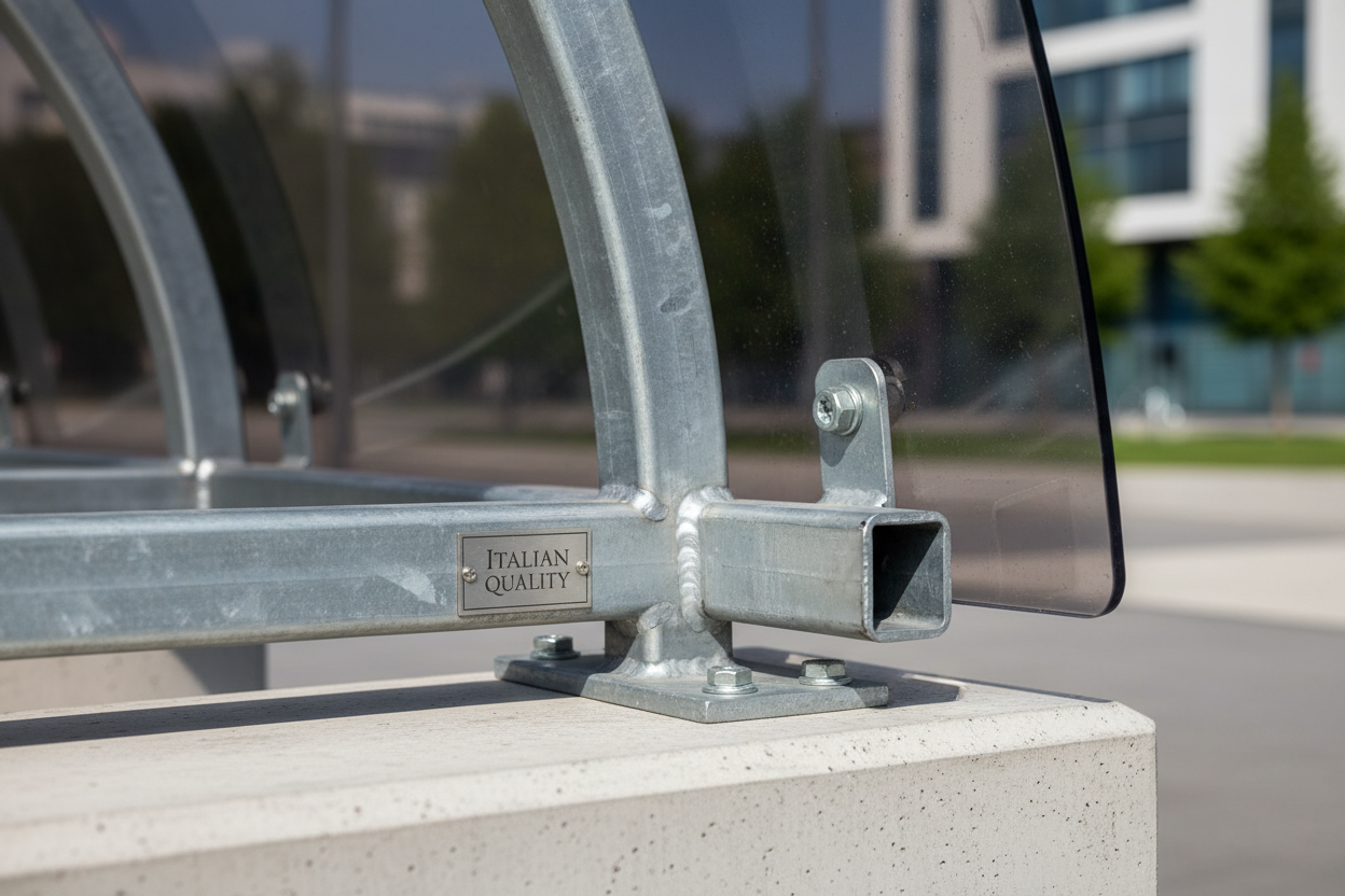 Tettoie per Biciclette - Pensiline Arredo Urbano per Comuni