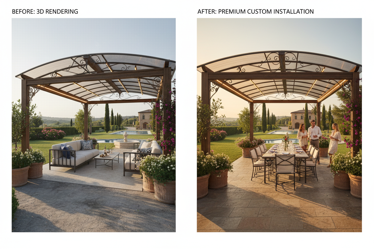 Progettazione VIP Copritalia - Sopralluogo + Rendering 3D + Preventivo Chiavi in Mano